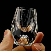 0.5oz/15ml Huajing Jinshan Whiskey Glass, Premium Glassware For Home Use, High-End Wine Set, Handcrafted Cocktail Glass, Also Suitable For Vodka And Home Bar Decor - Multicolor - View 5