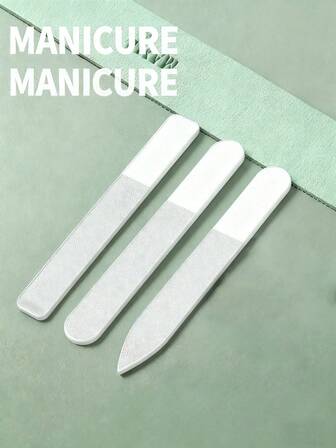 1 Pack Transparent Nano Glass Nail File, Polishing Nail File, Crystal Nail File, Suitable For Salon And Home Use, Suitable For Christmas, Halloween, Thanksgiving And Other Occasions