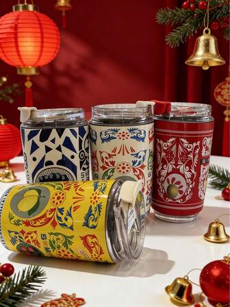 304不锈钢高端便携式保温杯，240毫升冷热两用保温杯，防漏车载旅行杯，咖啡杯，情侣杯，适合作为节日礼物赠送亲朋好友