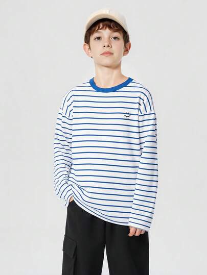 Balabala Áo thun dài tay trẻ em, áo lót cotton mềm mại, phù hợp cho cả bé trai và bé gái, rất cần thiết cho mùa xuân và mùa thu.