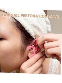 Ear Piercing Gun Kit - 6 Pack Self Ear Piercing Kit Pink Disposable Ear Piercing Tool Builted In Clear Zirconia Wholesale Home Use Piercing Kit - Multicolor - View 7