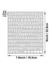 5/10 Sheets Alphabet Stickers 0.5in Vinyl Self-Adhesive Number Alphabet Stickers, Mailbox Numbers Labels DIY Crafts Art Making, Decals For Sign, Notebook - Multicolor - View 2
