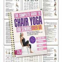 30-Day Chair Yoga Guide, Suitable For Weight Loss, Muscle Strengthening And Flexibility - Beginner-Friendly Exercises, Includes 60 Poses, Suitable For Seniors And Adults, 5.5x8.3 Inches, Green Cover Design, Senior Fitness | Spiral Bound | Durable Spiral Binding, Yoga Exercise Guide - Multicolor - View 11