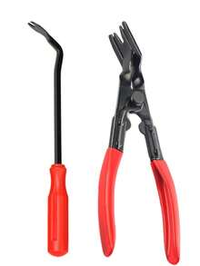 Multi-Functional Car Lamp Clip Tool Kit - Suitable For Disassembling Car Headlights, Removing Cold Glue, Installing Rubber Clips And Removing Plastic Rivets. Professional Automotive Clip Pliers And Screwdrivers (Various Styles). Tailored To Provide You With A Perfect Repair Experience, Meeting The Needs Of Every Car Owner! Made Of High-Quality Materials.