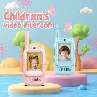 2pcs Kids Video Walkie Talkies Toys, Long Range, No Internet Connection Required, With Camera, Ideal For 3-12 Year Olds, Perfect For Outdoor Play & Indoor Fun, Holiday Gifts For Children, Christmas Gifts