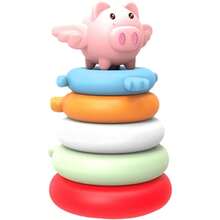 Juguete circulo anidacion juguete apilador para bebe circulo anidacion silicona juguetes Montessoris para niños juguetes para enseñanza temprana juguetes para bebes regalo Hoghaki - DibujosanimadoscerdoDieLe5capas - Ver 1