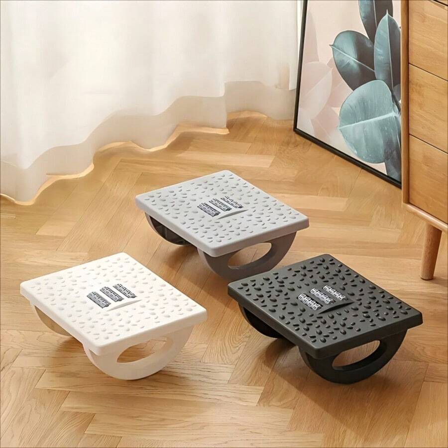 1个超大号桌下脚凳，摇椅式护理凳，符合人体工程学设计，支撑正确姿势，适用于办公室、家庭和露营。