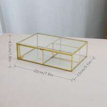 Modern Minimalist Desktop Decor Cosmetic Storage Box, Jewelry Box - Clear - View 12