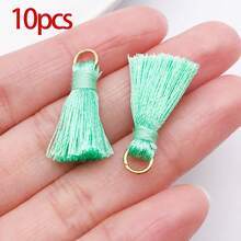 10/15 chiếc tua rua mini nhiều màu sắc, tua rua nhỏ dùng làm đồ thủ công, trang sức, móc khóa, phụ kiện trang trí túi xách, mặt dây chuyền, phụ kiện DIY thủ công. - tua rua - Xem 16