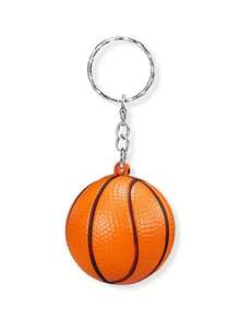 Basketball Shaped Creative Bag Charm Keychain Keychain Accessories - Brown - View 2