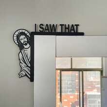 1 Piece, Acrylic 2D Flat Wall Decoration - Jesus I've Seen That One, The Jesus Sun God Door Frame Decoration, Ideal For Scene Decoration, Home Decoration, And Theme Party Decoration - Multicolor - View 2