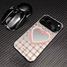 Phone case suitable for  S25, S24, S23, S22, S21, S20, A03CORE, A04, A05S, A06, A13, A16, A32, A35, , A54, A34. Gift for friends, gift for family, couple's style, unisex. Halloween gift, Easter gift. Silver phone case. - Patrón en forma de corazón de concha de color plataOFRY - Ver 1