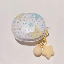 Nuevo estuche protector inalámbrico para auriculares con diseño lindo de conejo y estrella, adecuado para Buds 6Lite/6 Pro/8pro 5/6s, Buds 4Lite/6/7s, Buds 5 Pro/Buds 6 Active, funda suave transparente para auriculares - Conejo estrella de pantalla completa + colgante - Ver 15