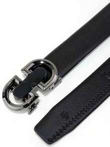 Thắt lưng da thật nguyên tấm rộng 3,7cm, dài 140cm, có khóa bấm lỗ cho nam - Màu đen thông thường - Xem 7