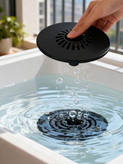 2-In-1 Universal Kitchen Sink Drain Stopper, Bathtub Drain Plug, Sink Stopper Bathtub Stopper, Bathroom Shower Drain Stopper, Silicone Bathtub Drain Stopper With Premium Silicone Filter, Anti-Clogging, Pop-Up, Hair Catcher For Shower, Bathtub And Sink, Suitable For Kitchen, Bathroom, Laundry Room, Sink, Bathtub, Washbasin