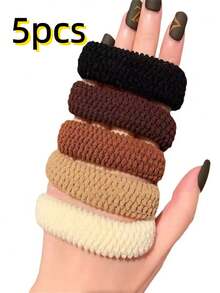 10pcs/Pack Multi-Color Hair Ties, High Elasticity, Hair-Friendly, Casual Street Style For Women, Elegant Stretch, Seamless Design, Perfect For Daily Ponytail, Makeup, Shower, Washing Hair, Commute, Workout, Vacation, School Party, Holiday Gifts. Essential Hair Accessories For Women, Suitable For All Seasons (Spring, Summer, Autumn, Winter). Hair Ties, Hair Ties, Hair Accessories ,Hair Elastics ,Hair Rubber Bands ,Scrunchies ,Hair Rope ,Elastic Hair Tie Elastic Band - Multicolor - View 10
