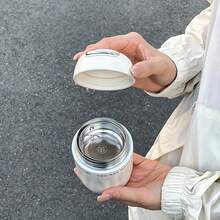 1pc 220ml Vaso de Café Aislado con Colador de Té Incorporado - A Prueba de Fugas, Mini Portátil para Exteriores - verde jade - Ver 4