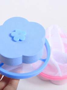 1pc/2pcs Reusable Hair Lint Filter, Laundry Cleaning Mesh Bag, Filters Fuzz And Hair, Keeps Clothes And Washing Machine Cleaner, Easy-To-Use Household Cleaning Tool - Multicolor - View 2