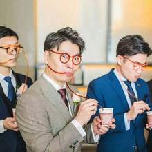 1 件趣味眼镜带吸管，适用于婚礼游戏或新奇 DIY 眼镜吸管、厨房、圣诞节礼物 - 藍色 - 查看 7