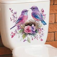 Liten igelkott varm väggdekal, två söta små fåglar väggdekal, lämplig för hotell, hemvist, kontor, sovrum, vardagsrum, matsal, arbetsrum, avtagbar PVC väggdekal - Multifärgad - Visa 9