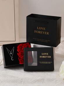 6pcs Rose Bouquet Fantasy Gift Box Set (Butterfly Theme), Includes Red, Black, Pink Paper Jewelry Boxes, Suitable For Valentine's Day, New Year And Other Holidays - Multicolor - View 9