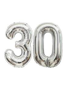 40 Inch Silver Number Balloons, Birthday Party Decorations, Large Foil Number Balloons For Wedding Anniversary Celebration, Holiday Party Decorations - Silver - View 11
