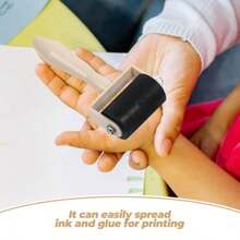 Garneck Rodillo de Grabado para Impresion 5 Piezas Herramienta de Manualidades de Plastico y Goma Rodillo para Pintura y Pegamento Adecuado para Bricolaje y Arte InfantilDurable, Sólido - Multicolor - Ver 6