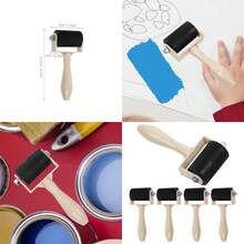 Gadpiparty Rodillo de Grabado para Impresion 5 Piezas Brayer de Tinta para Pintar Rodillo de Pegamento para Manualidades Infantiles Herramienta Ergonomica para Arte y EstampadoDurable, Sólido - Multicolor - Ver 1