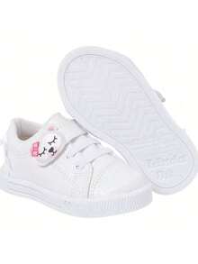 Delicate Children's Girl's Sneakers With Teddy Bear Glitter From 20 To 27 - White - View 12