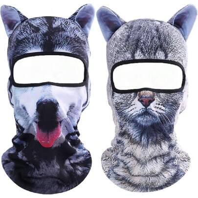 Cat Balaclava,Dog Balaclava,Halloween Hat,Cute Full Face Hooask Animal Ski Mask For Hiking Riding Sports Outdoor,36067481