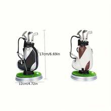 Golf Themed Pen Holder Decor - Golf Gift Decor Pen Holder, Creative Business Gift, Golf Decor Pen Holder, Practical Desktop Decor With 3 Pens, Suitable For Desk Decoration, Home Decor, Office Desk Decor