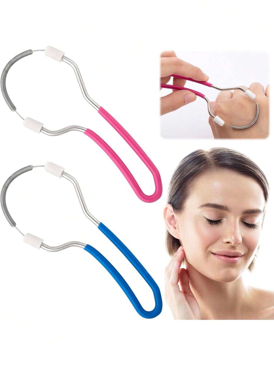 1 قطعة أداة إزالة الشعر من الوجه، أداة تقشير الوجه، إزالة شعر الوجه للنساء، مناسبة لإزالة شعر الوجه والشفاه والذقن والساقين