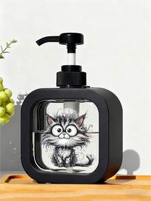 Distributeur de savon en forme de chat mignon - Distributeur de savon réutilisable avec pompe, compact et élégant, convient pour la cuisine/la salle de bain, peut contenir du liquide vaisselle, du savon pour les mains, de la lotion, etc. - Cadeau de pendaison de crémaillère idéal pour les amateurs de chats, décoration de printemps - Matériau en plastique durable, accessoire de salle de bain, design amusant, pompe facile, décoration d'intérieur - Multicolore - Voir 3