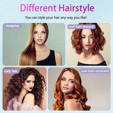 2025 New Hair Straightener Brush - Cordless Hair Straightening,Compact & Travel-Friendly With LED Display Anti-Scald Mini Hot Straightening Comb For Women - 白色 - 查看 6