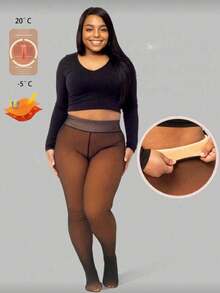 2025 neue thermisch gefütterte transparente Strumpfhose mit einzelnem Schritt, hauteng, warm und bequem. Erhältlich in 3 Standardgrößen und 3 Übergrößen für verschiedene Körpertypen. Entworfen in 5 transparenten Hautfarbtönen für bessere Passform, Komfort und Wärme.