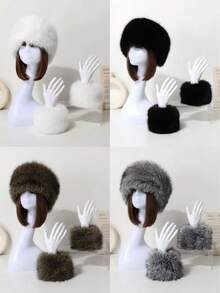 1pcs Niche Rhinestone Knitted Beanie - Multiple Colors Available, Autumn Winter Warm/Street Style Accessory, Eye-Catching Personality Headwear - màu đen - Xem 4