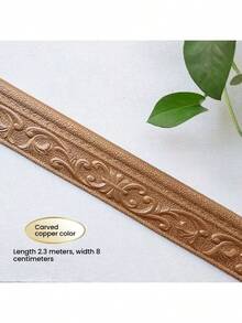 لفة 1/2 من الرغوة المرنة اللاصقة ذاتيًا للتزيين، تقريبًا 230 * 8 سم / 90.55 * 3.15 بوصة حافة ورق الحائط ثلاثية الأبعاد قابلة للتقشير واللصق، حافة الباب والإطار، فندق المنزل DIY ديكور (مناسب للجدران الملساء والنظيفة، بقايا لاصقة على الجدار بعد الإزالة طبيعية، وليست مرتفعة كما هو موضح في الصورة) - متعدد الألوان - مشاهدة 11