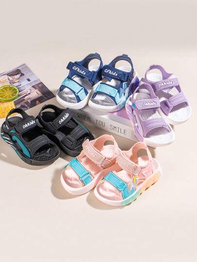 儿童夏季运动凉鞋，可爱俏皮的户外运动凉鞋，轻便舒适，设计简约，适合海滩度假和夏季旅行