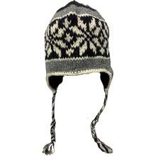Wool Hand Knit Unisex Fleece Lined Ear Flap Beanie Sherpa Cap Hat Nepal - Multi - Ver 2