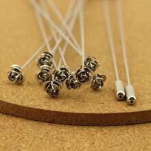 10pcs/Pack Blank Brooch Pins With Rhinestones, DIY Jewelry Making Safety Pins For Clothing, Bags, Accessories
