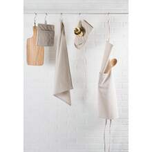 DII 100% algodon solido Chambray Juego de Cocina Delantal de Chef Natural 1 Pieza - Natural - Ver 6