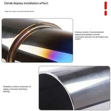 Stainless Steel Car Exhaust Pipe, High-Performance Racing Car Sound Muffler, Universal Rear Exhaust Modification - one-size - View 6