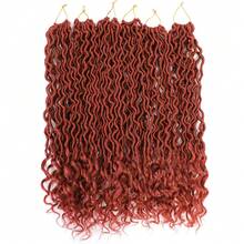 Goddess Locs 20 Inch 6 Packs Faux Locs Crochet Hair Pre Looped Crochet Locs For Soft Wavy Black Loc Extensions With Curly Ends - Multicolor - View 11