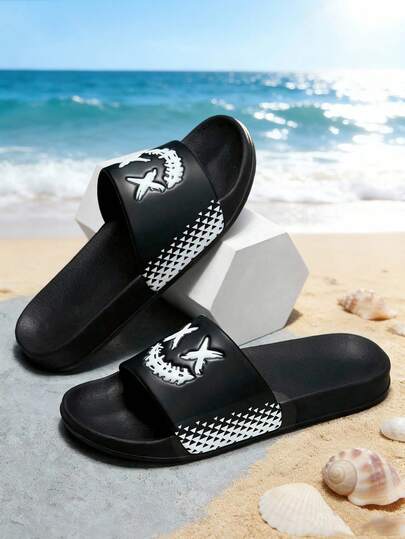 Teenagers' Slides, Campus Student Outdoor Casual Sandals, Beach Slippers, Pool Slides, Sports Slides, Indoor Home Slippers, Bathroom Slippers, Slip-On Sandals, Thick Soft Comfortable Non-Slip Soles