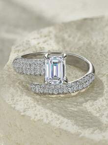 925 Sterling Silver Moissanite Ring For Women, Hypoallergenic High-End Bridal Wedding Band, Engagement/Anniversary/Birthday/Party/Daily Wear Fashion Versatile Gift