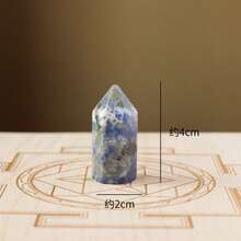 قطعة واحدة من نقطة البلورة الشفائية الطبيعية للديكور المنزلي أو كهدية - متعدد الألوان - مشاهدة 17