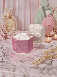 1个360°旋转美妆美甲镶钻高档美容工具收纳桶，多隔层化妆刷收纳桶，桌面多功能收纳桶 - 彩色 - 查看 6