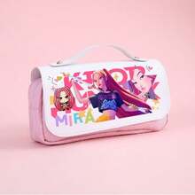 1个可爱卡通图案大容量铅笔盒，适合小学生使用，图案随机，非常适合作为新年、情人节、复活节礼物。