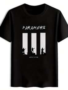 Camiseta gráfica de banda de rock para hombres - Impresión retro de manga corta y cuello redondo. Top Casual de Verano de Poliéster con Elementos AC-. Diseño SLIPOKOT. para viajar. Playa. Vacaciones. Regalo de festival. Camiseta de banda - Negro - Ver 7