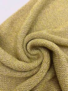 女士纯色宽松针织毛衣，简约白色套头衫，中长款薄纱斗篷，街头风返校穿搭，休闲外套，度假海滩夏季装扮 - 白色 - 查看 6